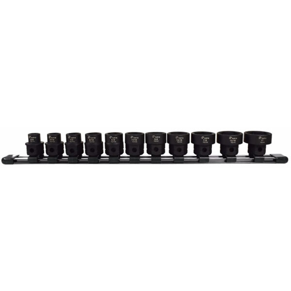 Astro Pneumatic 11PC 1/2'' Drive Nano Impact Sockets, SAE 78211