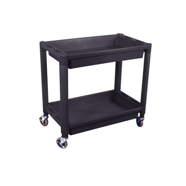 Astro Pneumatic Black Color Heavy Duty Plastic 2 Shelf Utility Cart 8330